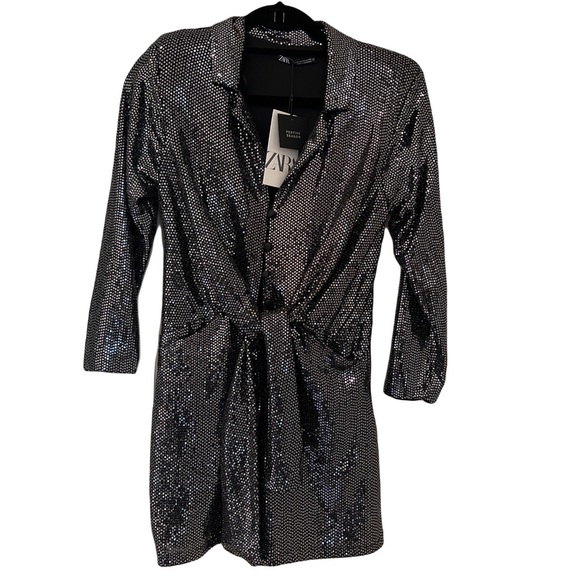 BRAND NEW ZARA SEQUIN ROMPER - XS - FESTIVE SEASON - Picture 3 of 3